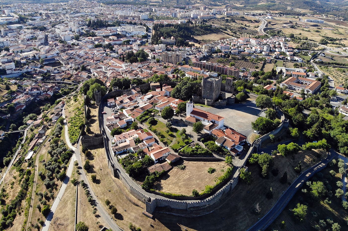 Vista aérea de Bragança — onde a Matéria Digital nasceu
